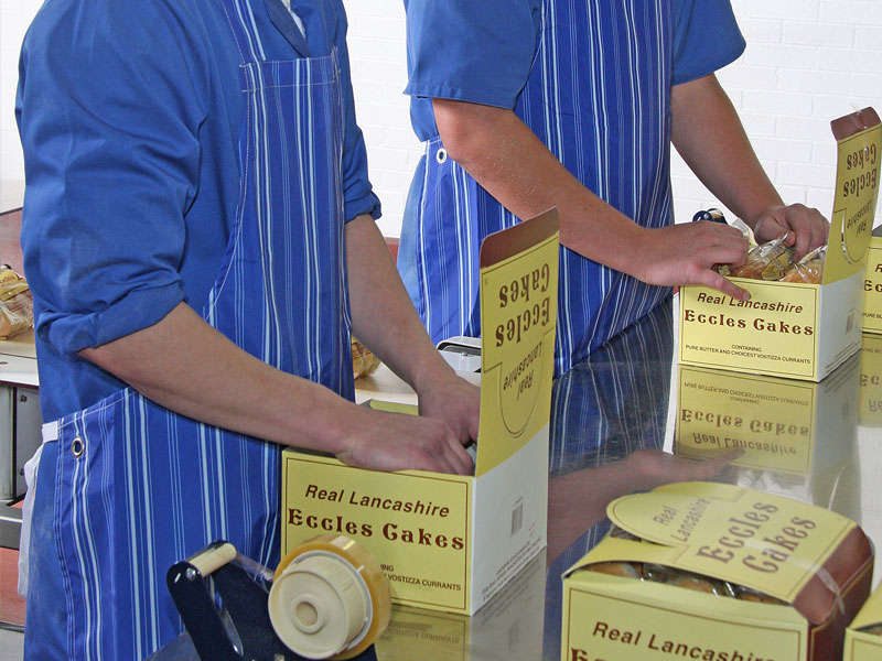 Each packet is carefully checked to ensure it is properly sealed. Twelve packets of cakes are placed into a display box. The display boxes are sometimes put into a corrugated carton to ensure extra protection during transportation.