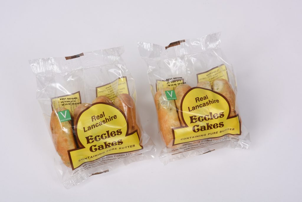 Real Lancashire Eccles Cakes – 4 Packs Front